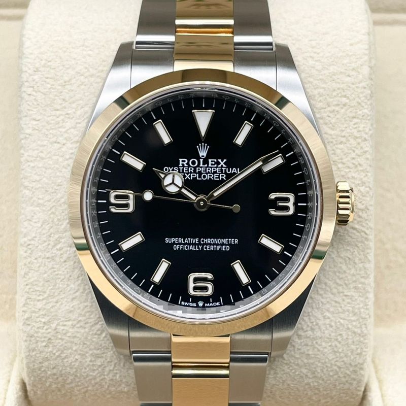 ロレックス エクスプローラー 124273 ブラック ステンレススチール+イエローゴールド 36mm