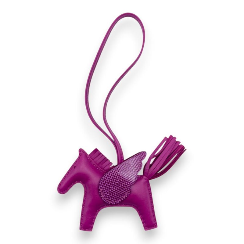 エルメス ペガサスチャーム タッチ PM ローズパープル アニョーミロ/リザード U刻印