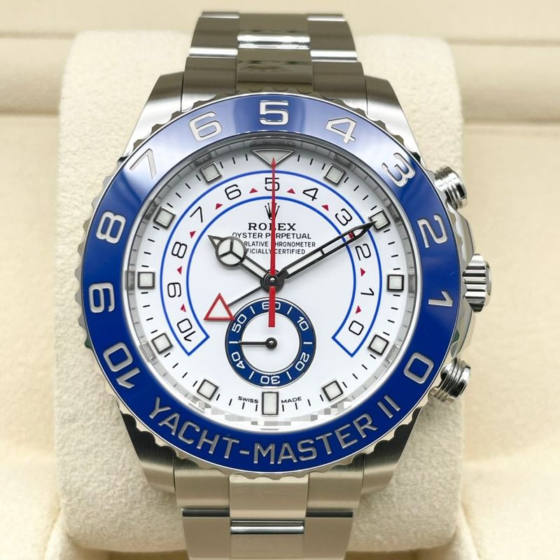 【廃盤なのに未使用レベルの超美品！！】ロレックス ヨットマスター II 116680 ホワイト ステンレススチール 44ｍｍ