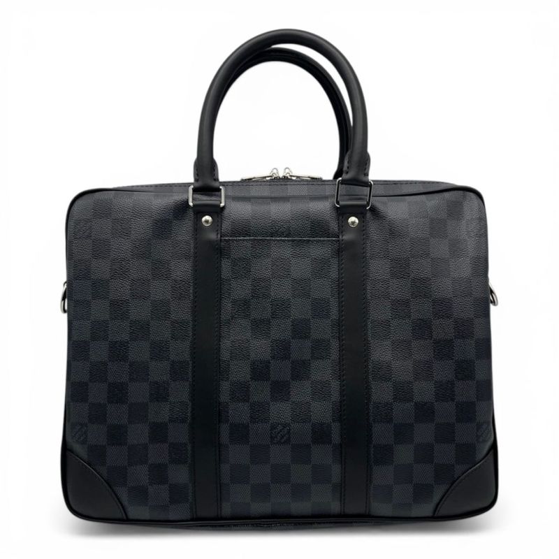 ルイヴィトン ポルト ドキュマン ヴォヤージュ 36.5 ブラック ダミエ・グラフィト シルバー金具