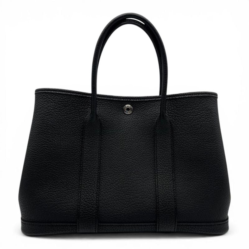 エルメス ガーデンパーティ TPM ブラック系 ネゴンダ シルバー金具 Z刻印