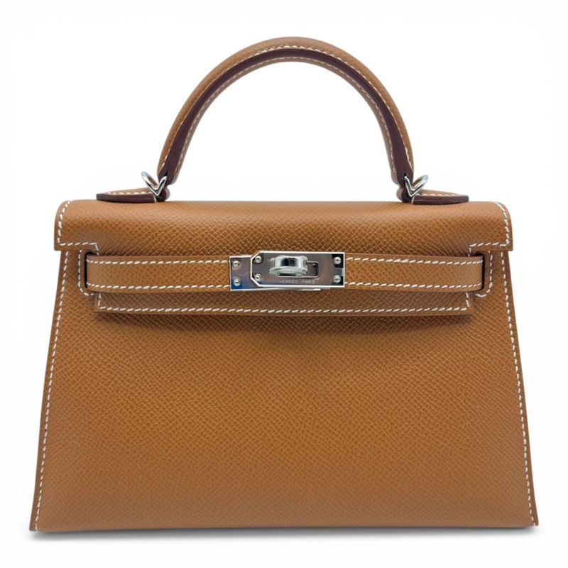 エルメス ミニケリー2 ゴールド エプソン シルバー金具 K刻印