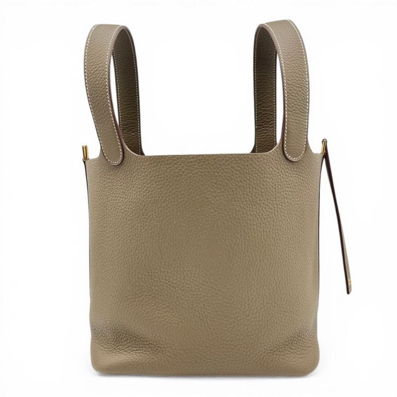 エルメス ピコタンロック MM エトゥープ トリヨンクレマンス ゴールド金具 K刻印