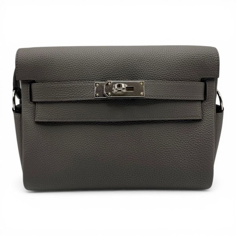 エルメス ケリーメッセンジャー PM グリエタン トゴ シルバー金具 G刻印