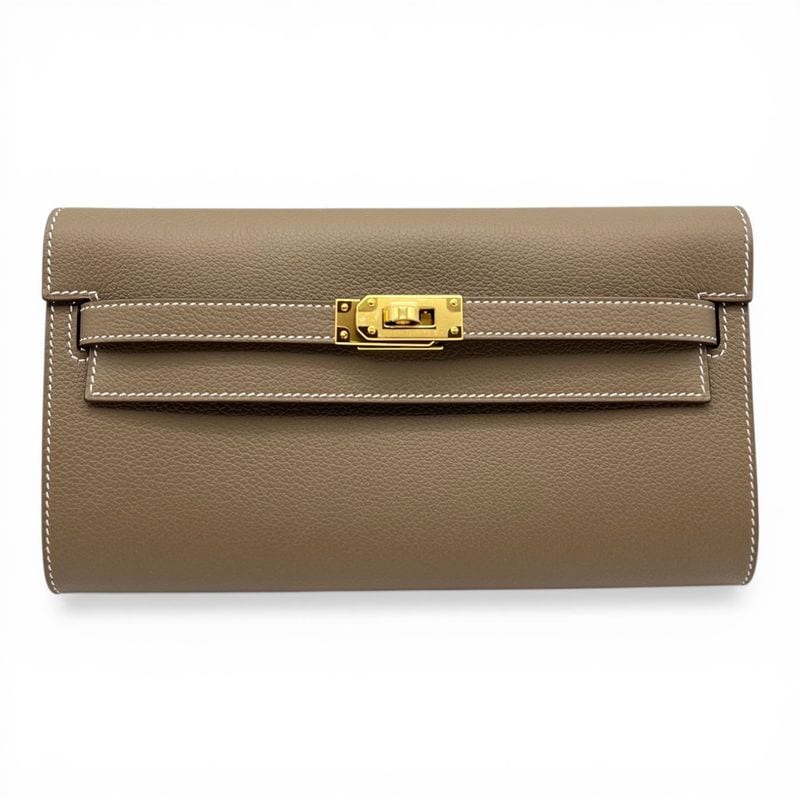 エルメス ケリートゥーゴー エトゥープ エヴァーカラー ゴールド金具 G刻印