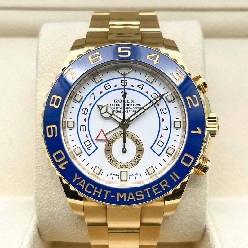 ロレックス ヨットマスター II 116688 ホワイト イエローゴールド 44ｍｍ