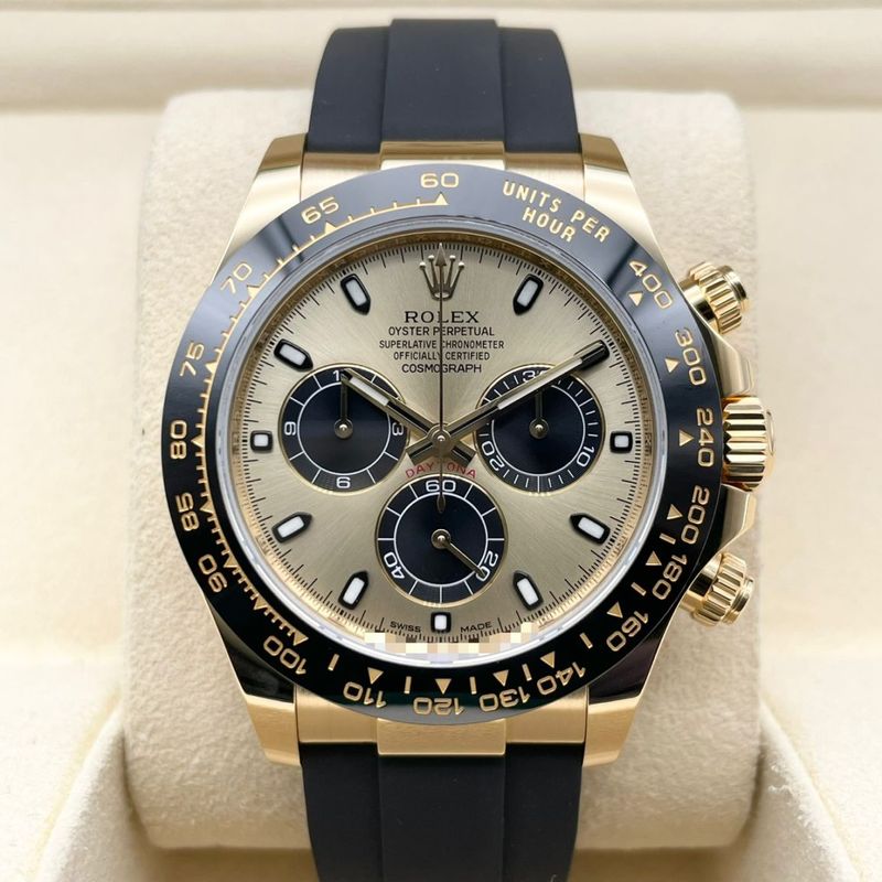 ロレックス デイトナ 116518LN シャンパン＆ブラック イエローゴールド オイスターフレックス 40mm