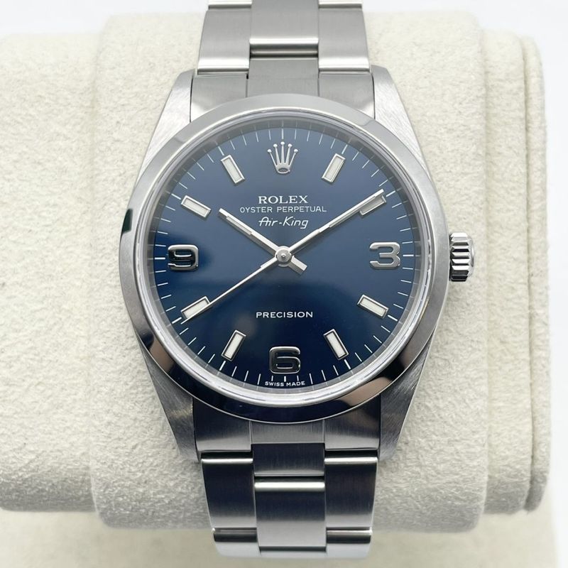 ロレックス エアキング 14000 ブルー ステンレススチール 34mm