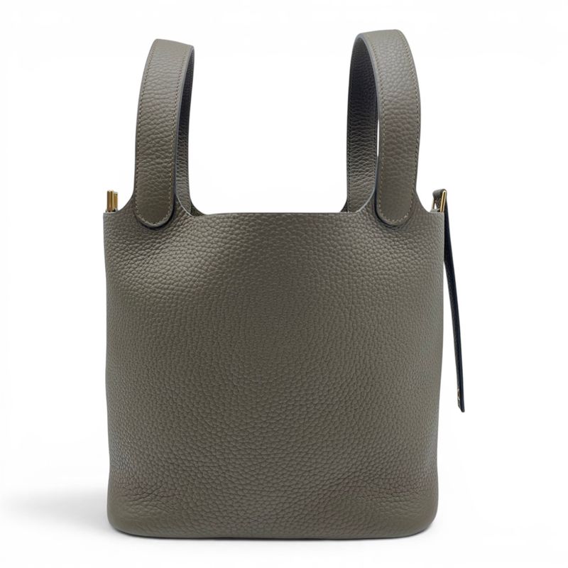 エルメス ピコタンロック MM ヴェールロデン トリヨンクレマンス ゴールド金具 G刻印