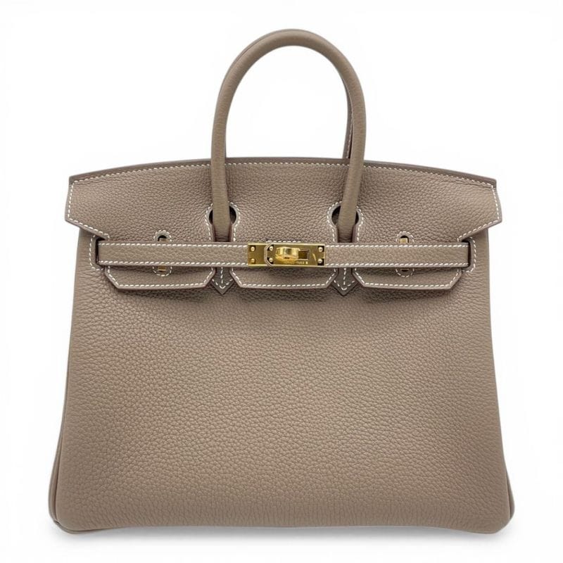 エルメス バーキン 25 エトゥープ トゴ ゴールド金具 G刻印