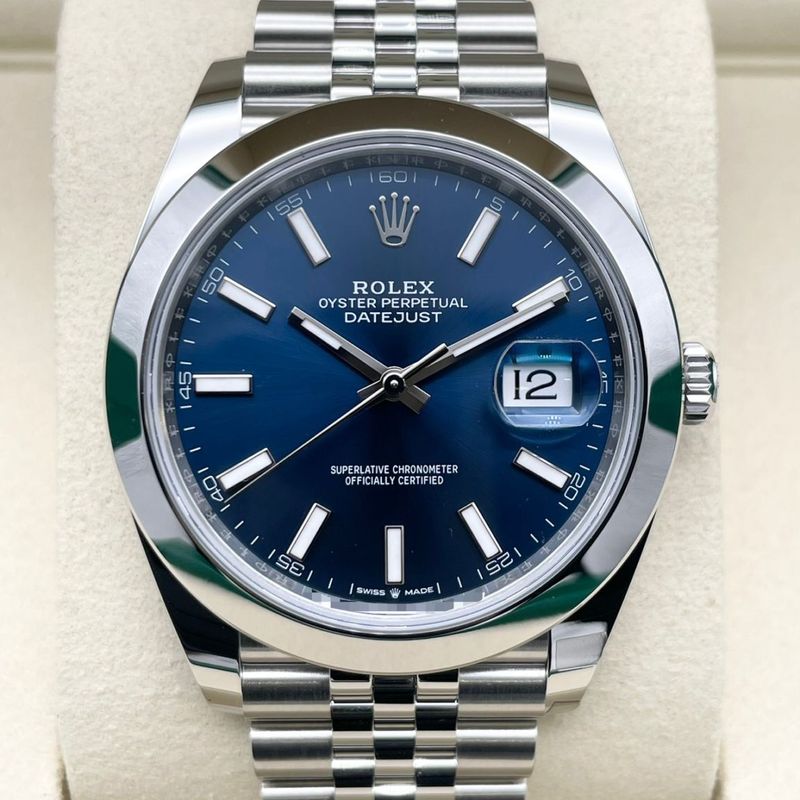 ロレックス デイトジャスト 126300 ブライトブルー ジュビリーブレス 41mm