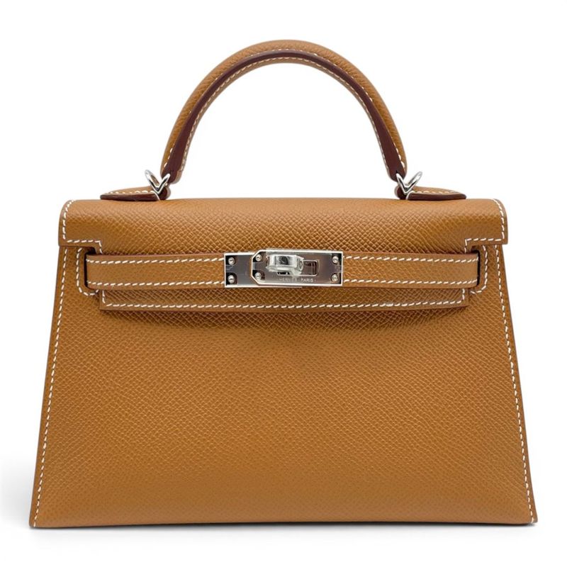 エルメス ミニケリー2 ゴールド エプソン シルバー金具 K刻印