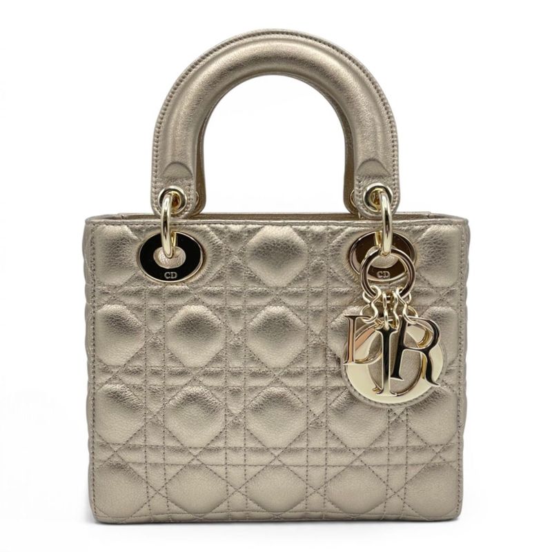 クリスチャン・ディオール レディディオール My ABCDior 20 ゴールド ラムスキン ゴールド金具