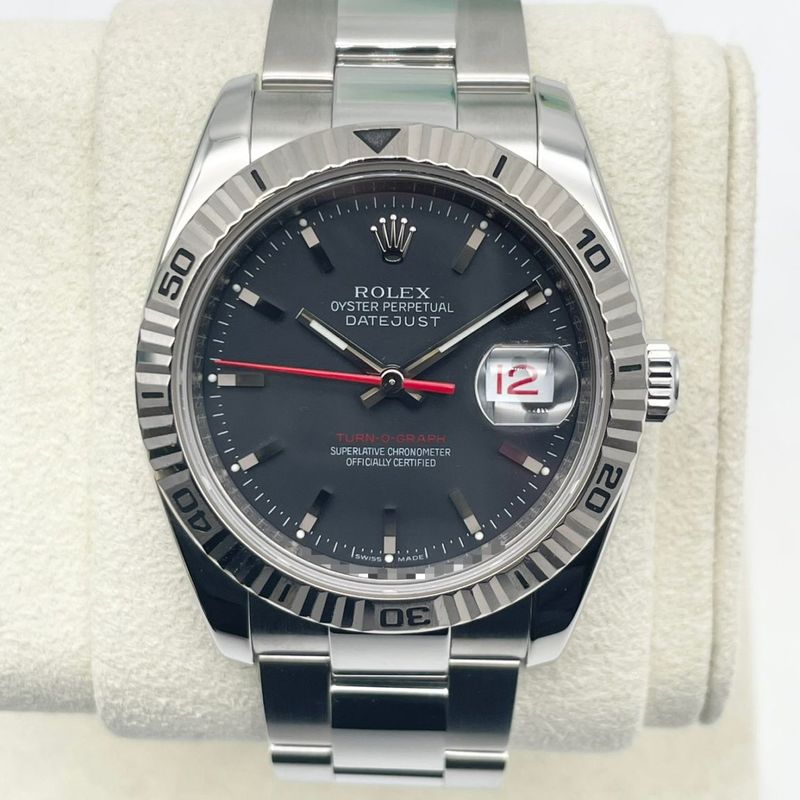 ロレックス デイトジャスト ターノグラフ 116264 ブラック オイスターブレス 36mm