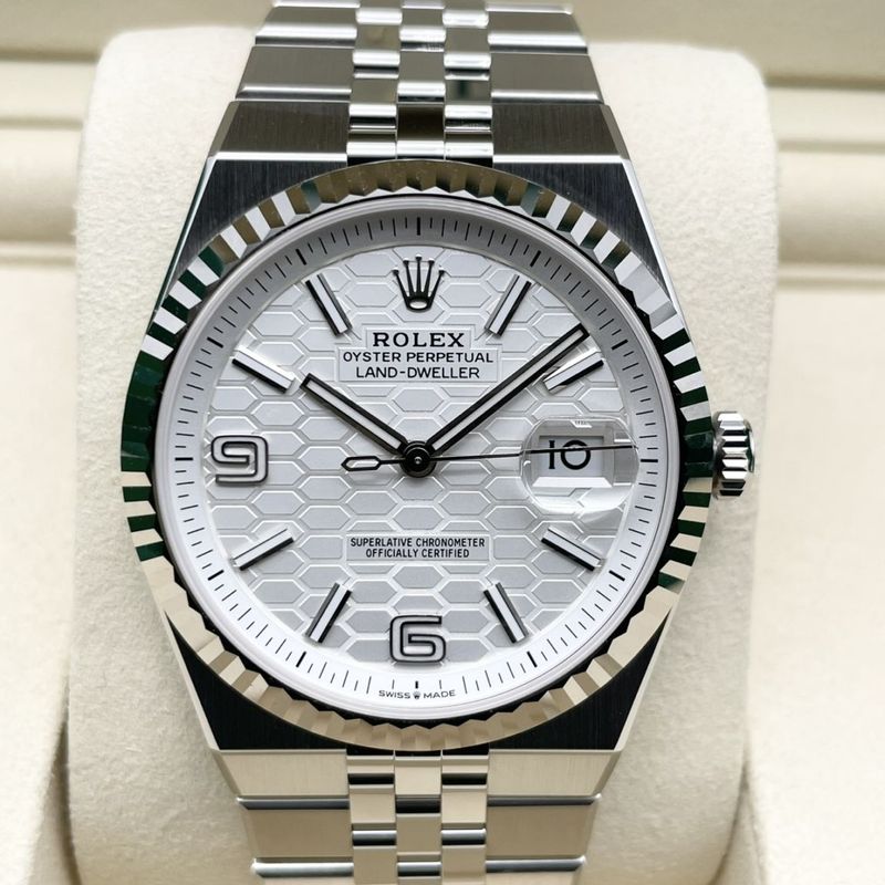 ロレックス ランドドゥエラー 127334 インテンスホワイト ハニカムモチーフ 40mm
