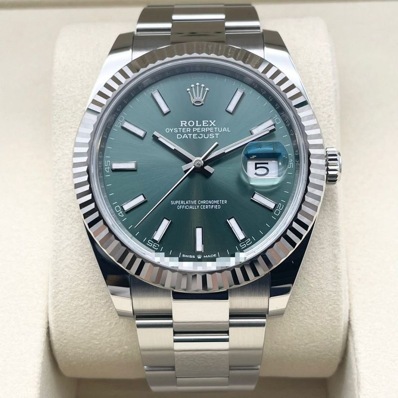 ロレックス デイトジャスト 126334 ミントグリーン オイスターブレス 41mm