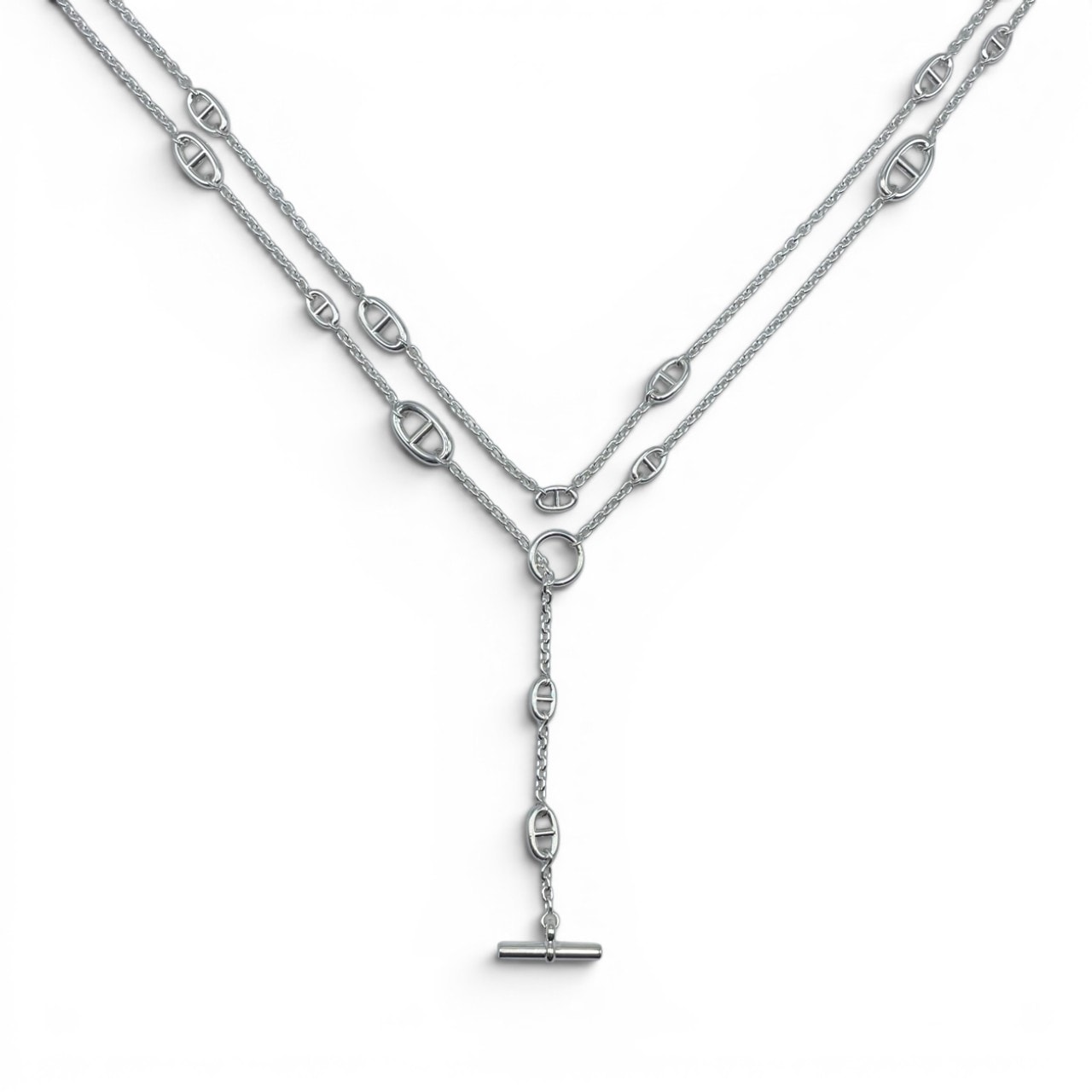エルメス ファランドール ロングネックレス 120cm シルバー925