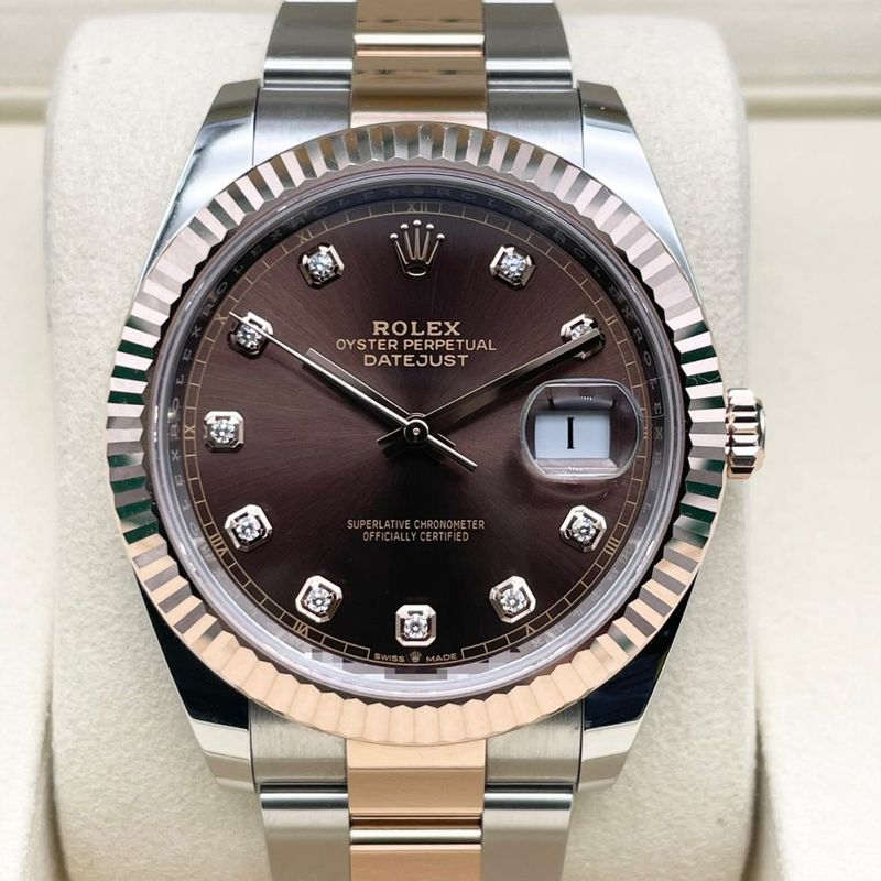 ロレックス デイトジャスト 126331G チョコレート オイスターブレス 41mm