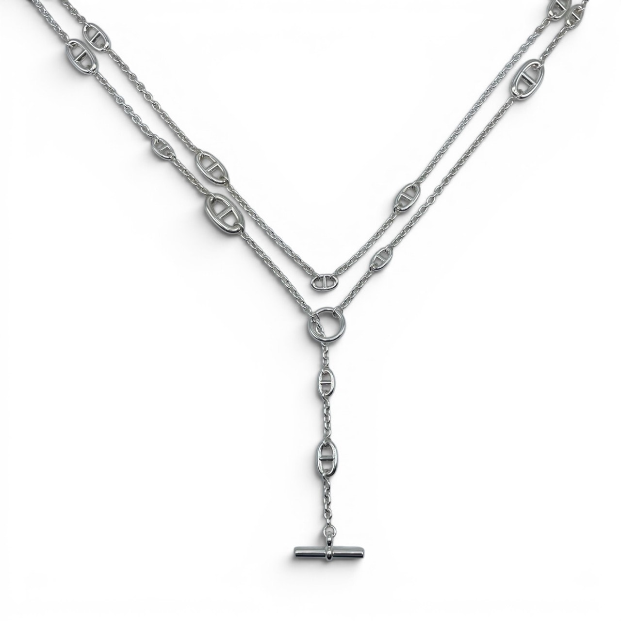 mkmkmk専用エルメス　ファランドール　120cm エルメス シェーヌ・ダンクル ファランドール ロングネックレス 120cm