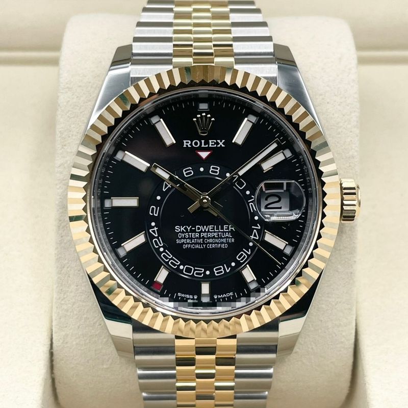 【保証書日付2026年6月！】 ロレックス スカイドゥエラー 336933 ジュビリーブレス ブラック 42mm