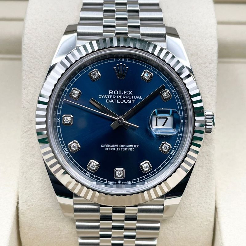 ロレックス デイトジャスト 126334G ブライトブルー ジュビリーブレスレット 41mm
