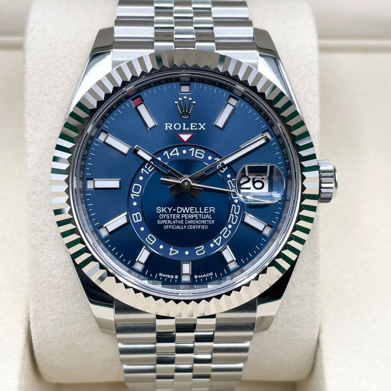 【2026年4月保証書！】ロレックス スカイドゥエラー 336934 ブルー ジュビリーブレスレット 42mm