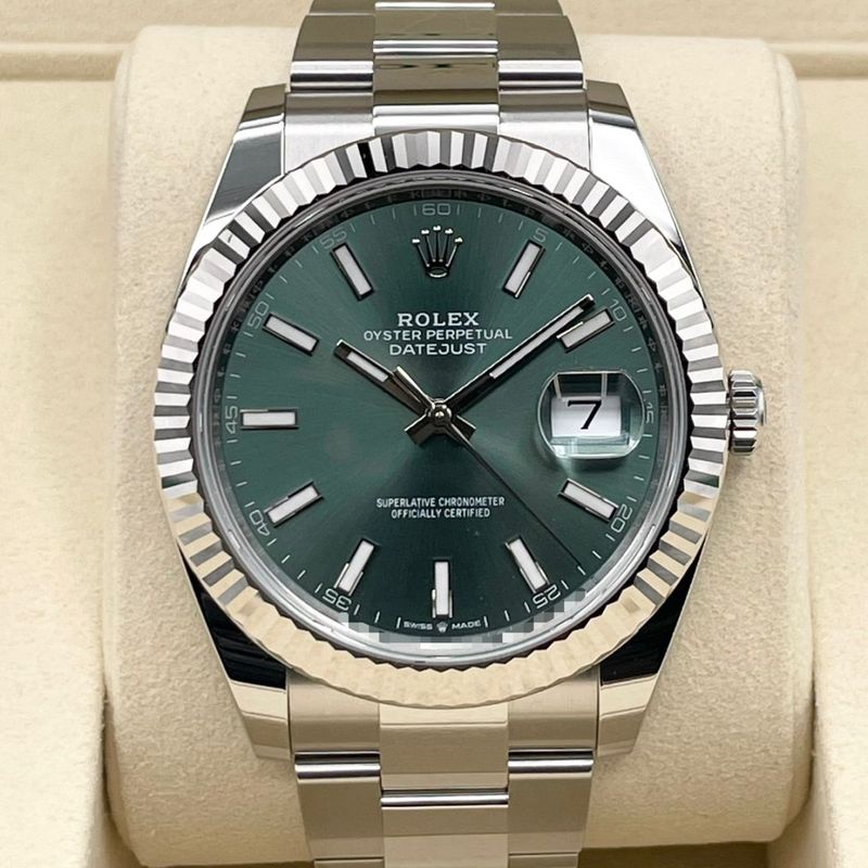 ロレックス デイトジャスト 126334 ミントグリーン オイスターブレス 41mm