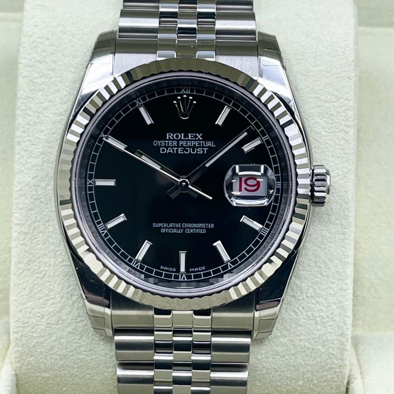 ロレックス デイトジャスト 116234 ブラック ジュビリーブレス 36mm