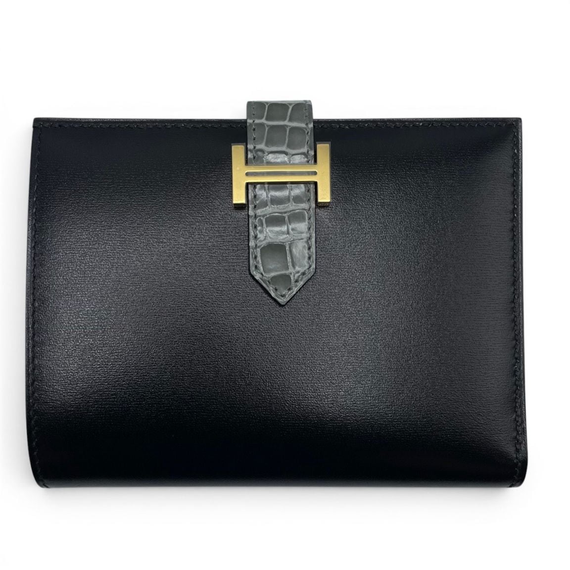 HERMES - エルメス　国内定価135,300円　2023 A/W　フード付　ジップ　セーター　グリキャリケール　コットン　#M　タグ付　【新品】 エルメス べアンコンパクト タッチ ノワール/グリシマン ボックス