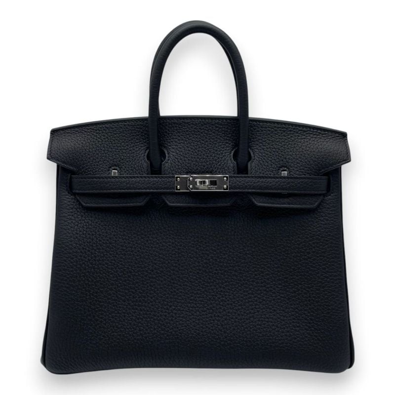 エルメス バーキン 25 ノワール トゴ シルバー金具 G刻印