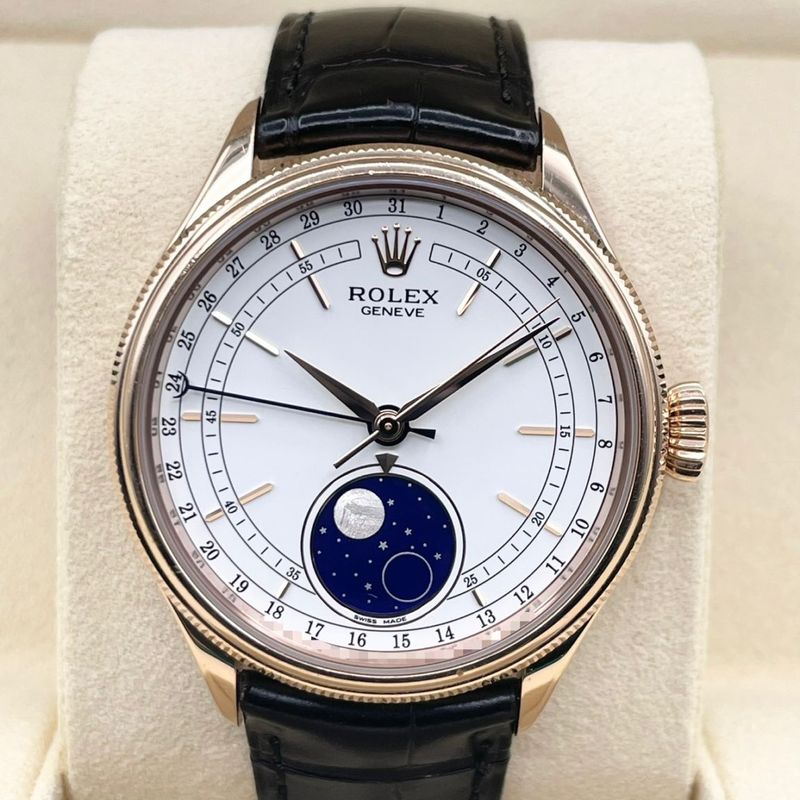ロレックス チェリーニムーンフェイズ 50535 ホワイト エバーローズゴールド 39mm