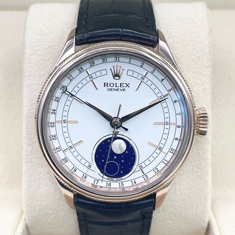 ロレックス チェリーニムーンフェイズ 50535 ホワイト エバーローズゴールド 39mm