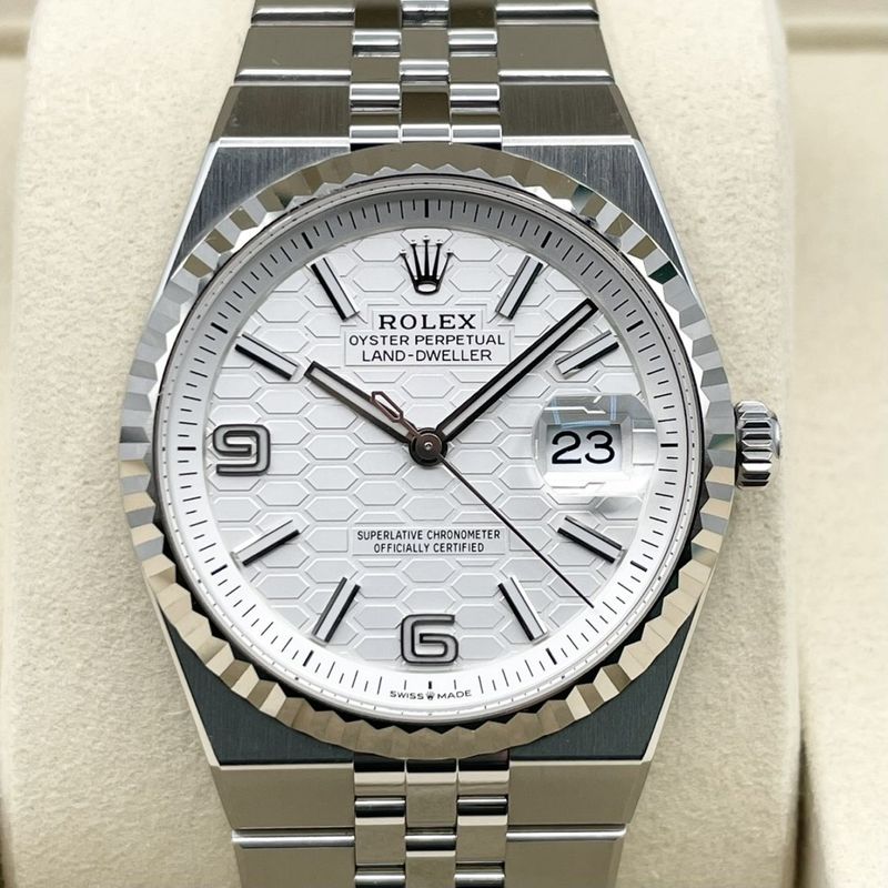 ロレックス ランドドゥエラー 127234 インテンスホワイト ハニカムモチーフ 36mm