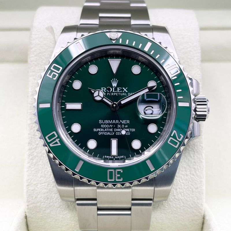 【保護シール付き！】ロレックス サブマリーナーデイト 116610LV グリーン オイスターブレス 40mm