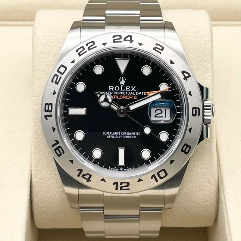 【保証書日付2026年9月】ロレックス エクスプローラーII 226570 ブラック オイスターブレスレット 42mm