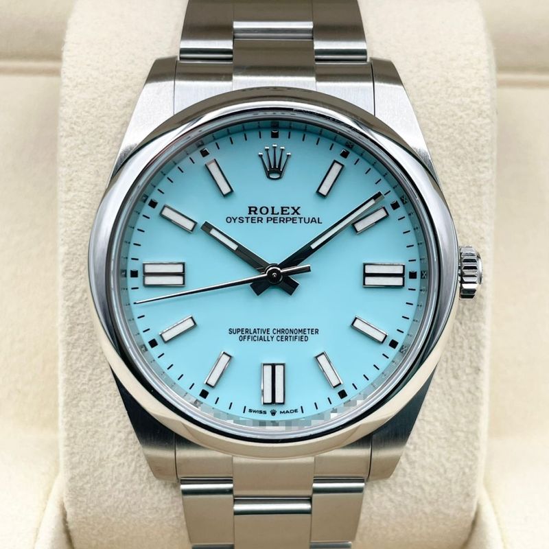 ロレックス オイスターパーペチュアル 124300 ターコイズブルー 41mm