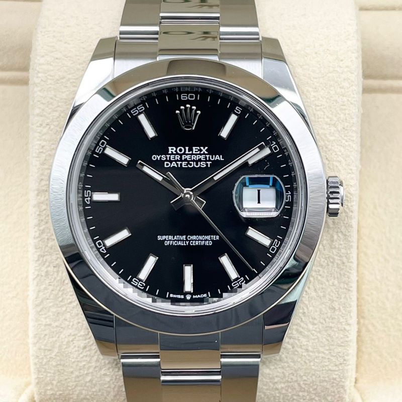 ロレックス デイトジャスト 126300 ブラック オイスターブレスレット 41mm