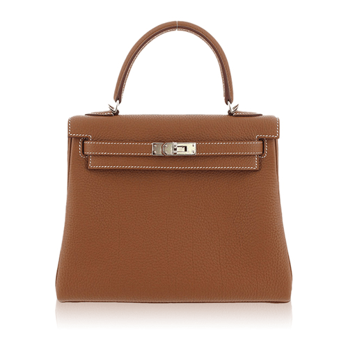 エルメス ケリー25 ゴールドトゴ シルバー金具