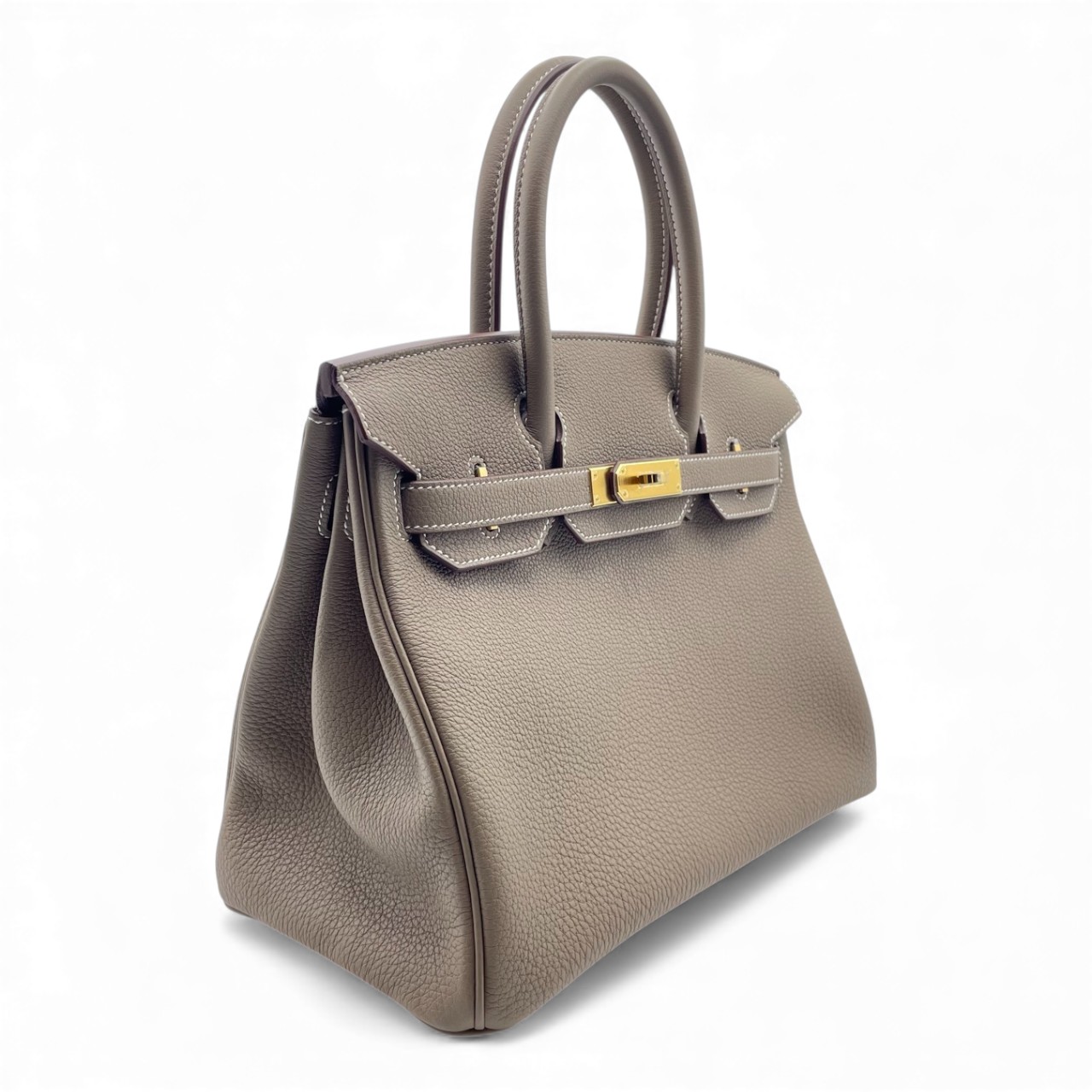 エルメス バーキン 30 エトゥープ トゴ ゴールド金具 W刻印