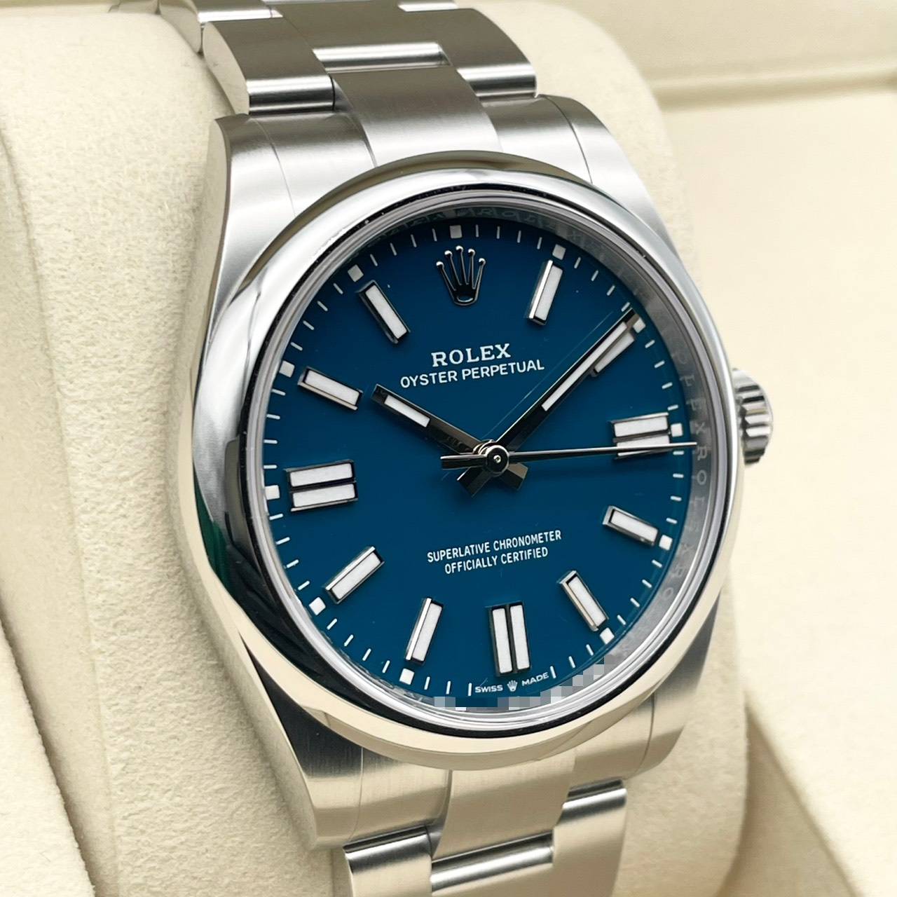 ロレックス オイスターパーペチュアル 134300 メッドブルー オイスターブレスレット 41mm