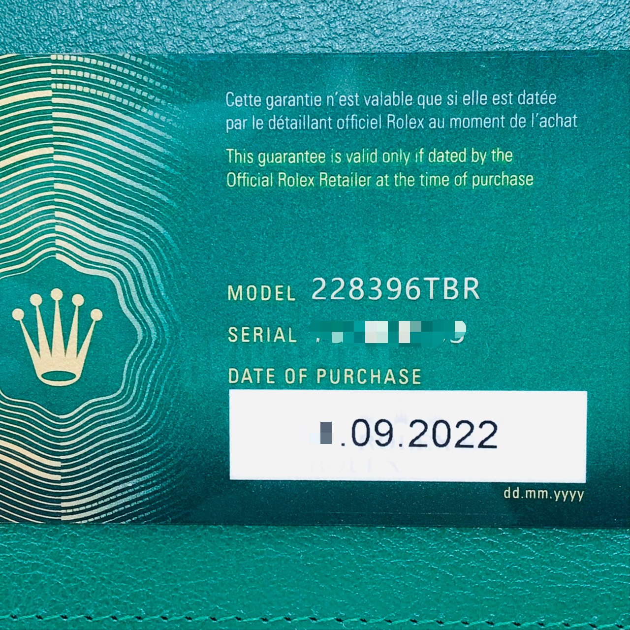 ロレックス デイデイト40 228396TBR アイスブルー ダイヤモンド プラチナ