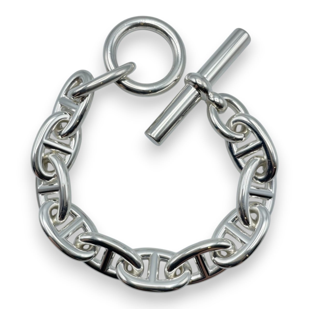 エルメス シェーヌ・ダンクル ブレスレット TGM シルバー925 11コマ