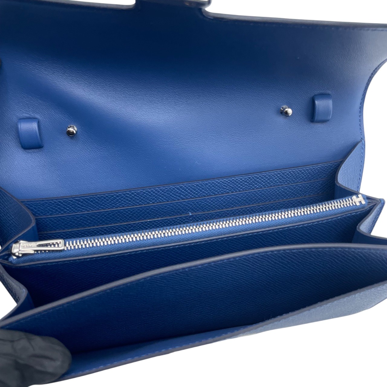 エルメス コンスタンストゥーゴー ブルータイ エプソン シルバー金具 K刻印