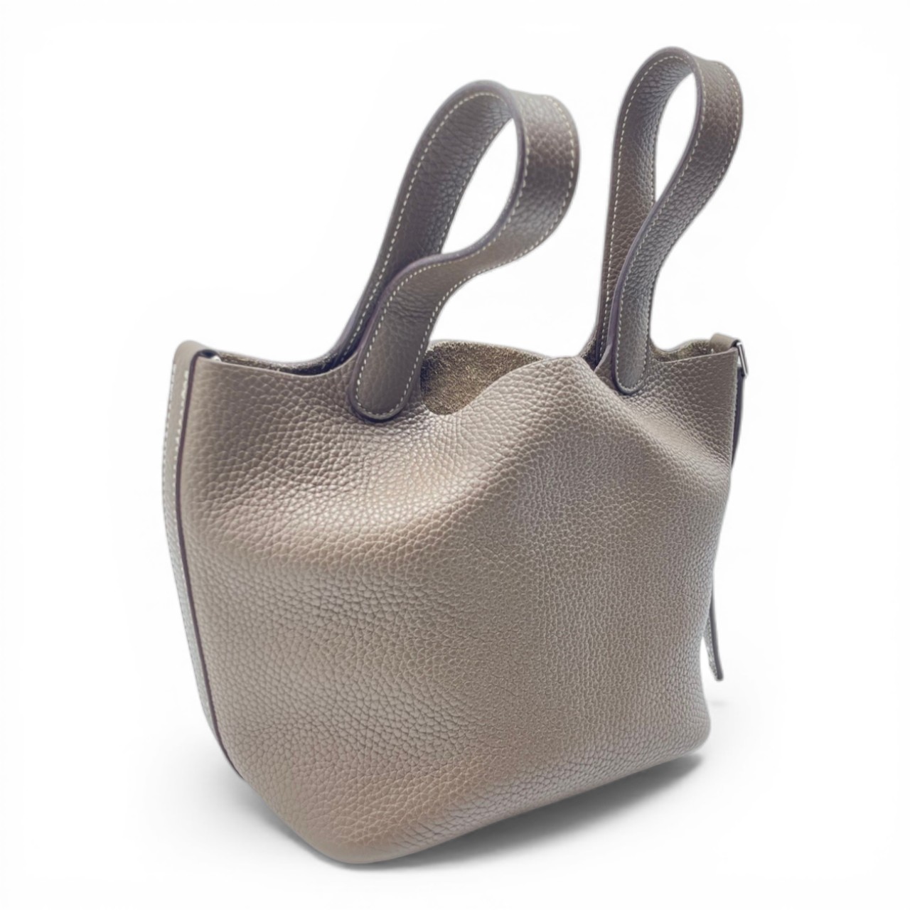 エルメス ピコタンロック PM エトゥープ トリヨンクレマンス シルバー金具 Y刻印