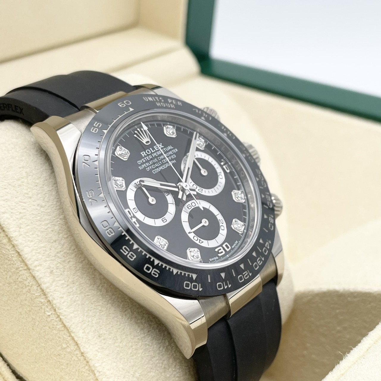 ロレックス デイトナ 8Pダイヤ 116519LNG ブラック 40mm ホワイトゴールド ラバー