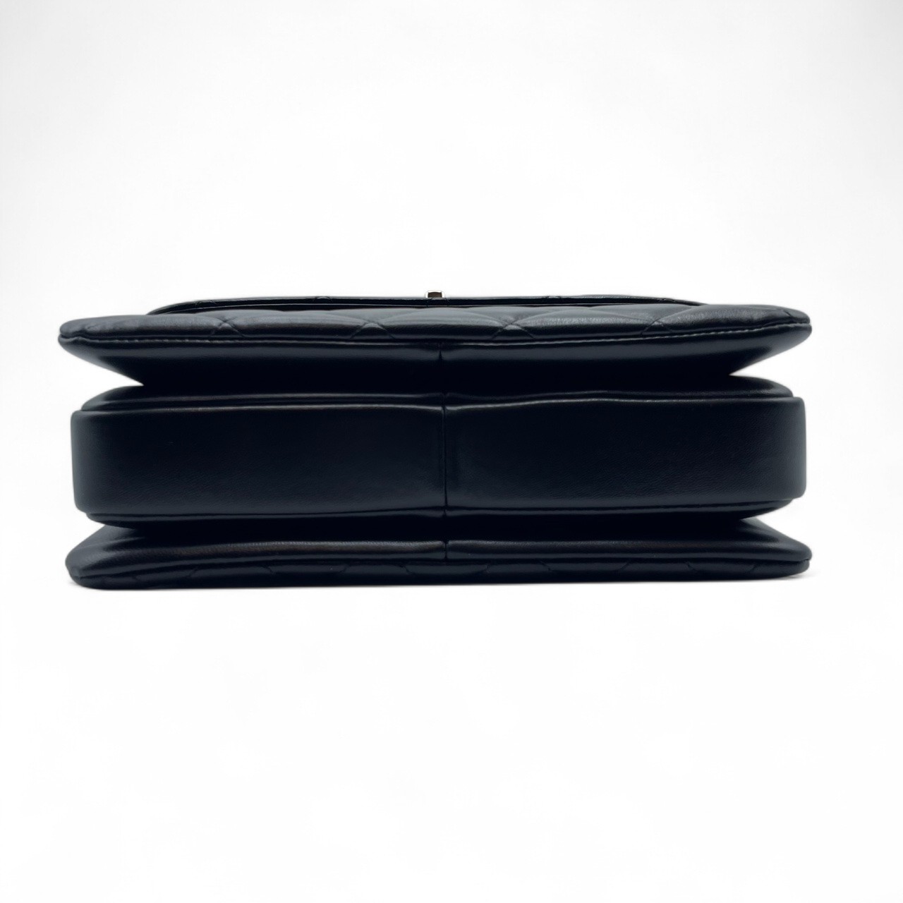 シャネル トップハンドル フラップ バッグ A92236 ラムスキン ブラック 25cm