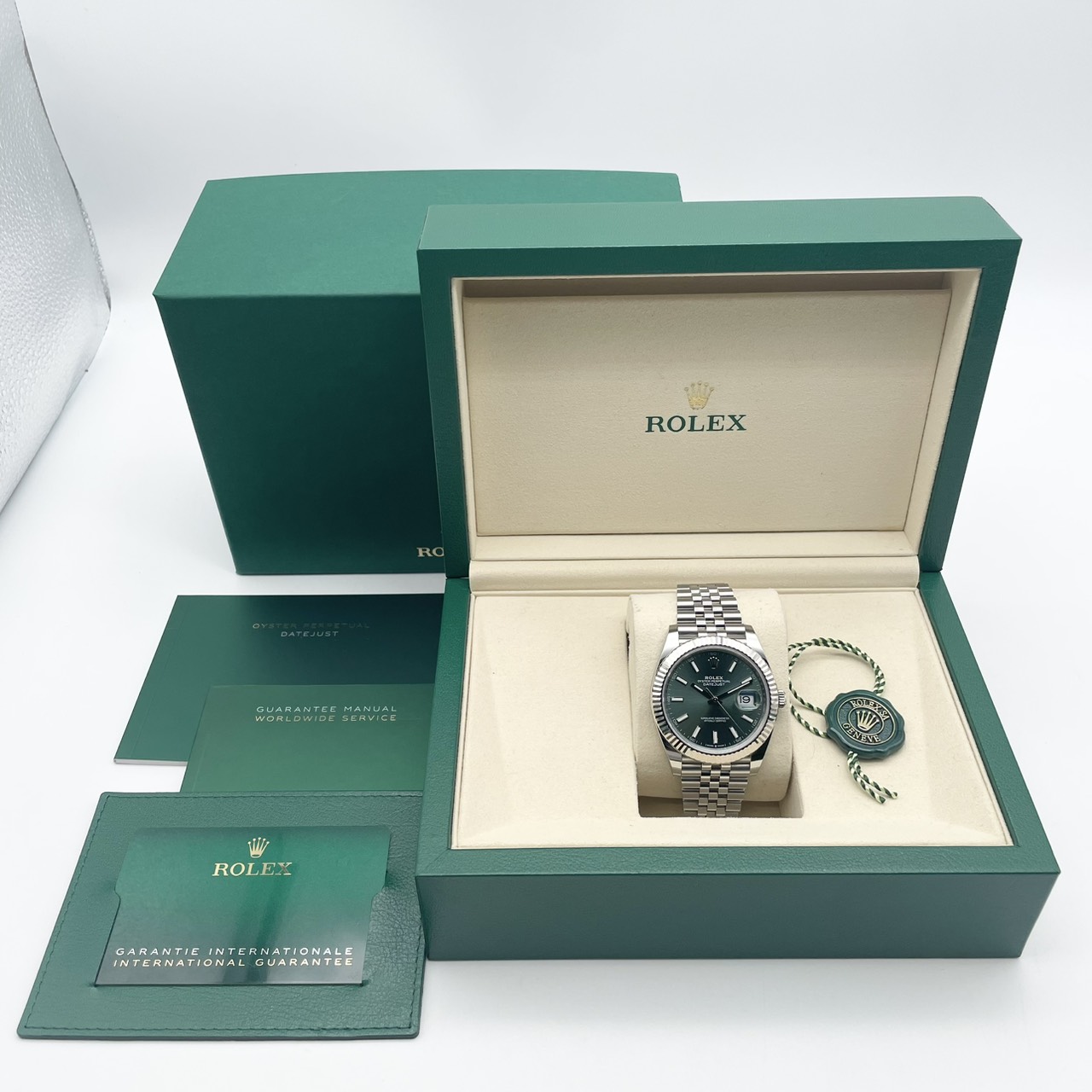 ロレックス デイトジャスト 126334 ミントグリーン ジュビリーブレスレット 41mm