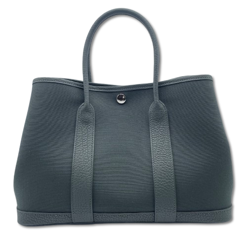 エルメス ガーデンパーティ TPM ヴェールマングローブ トワルオフィシエ/ネゴンダ シルバー金具 K刻印