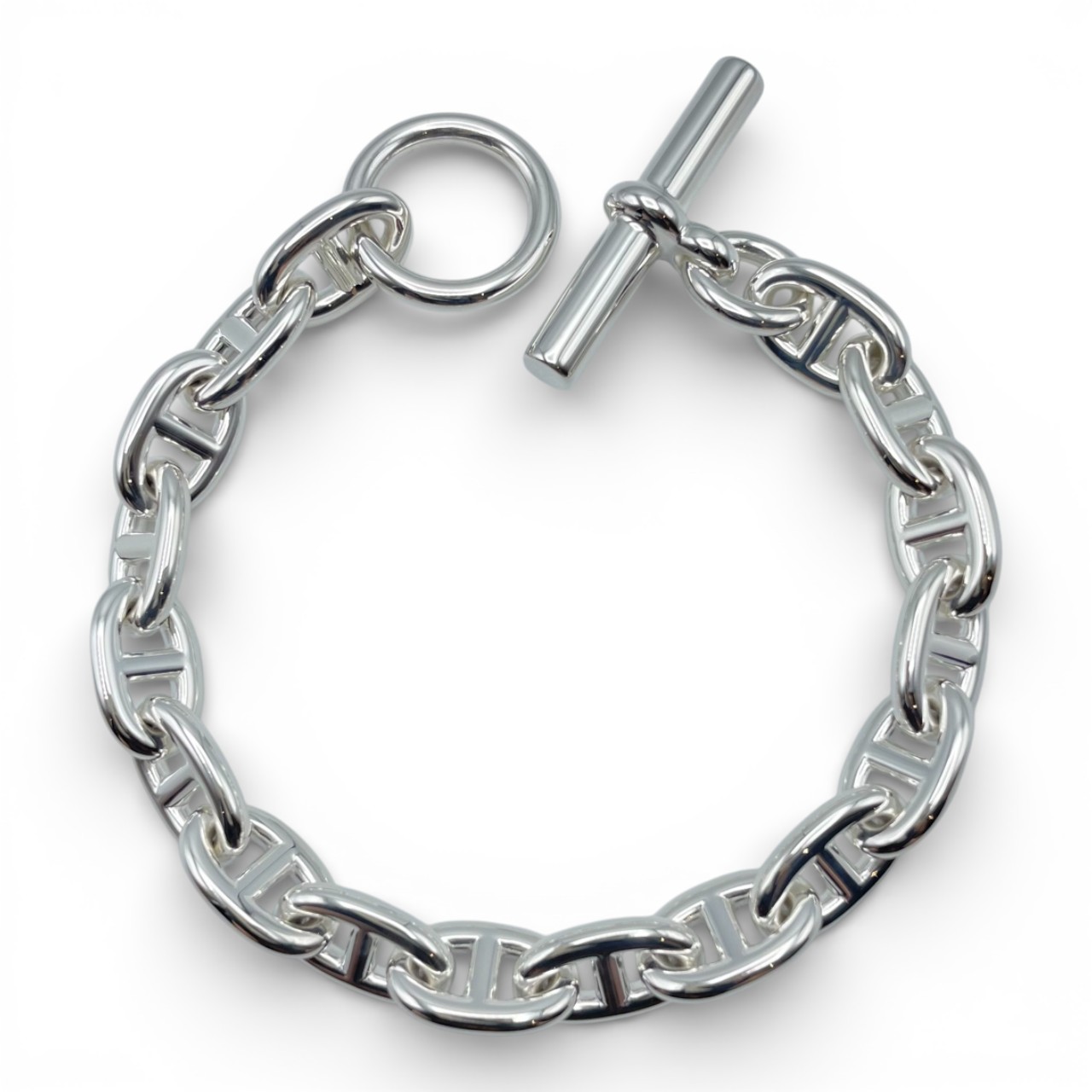 エルメス シェーヌ・ダンクル ブレスレット MM シルバー925 17コマ