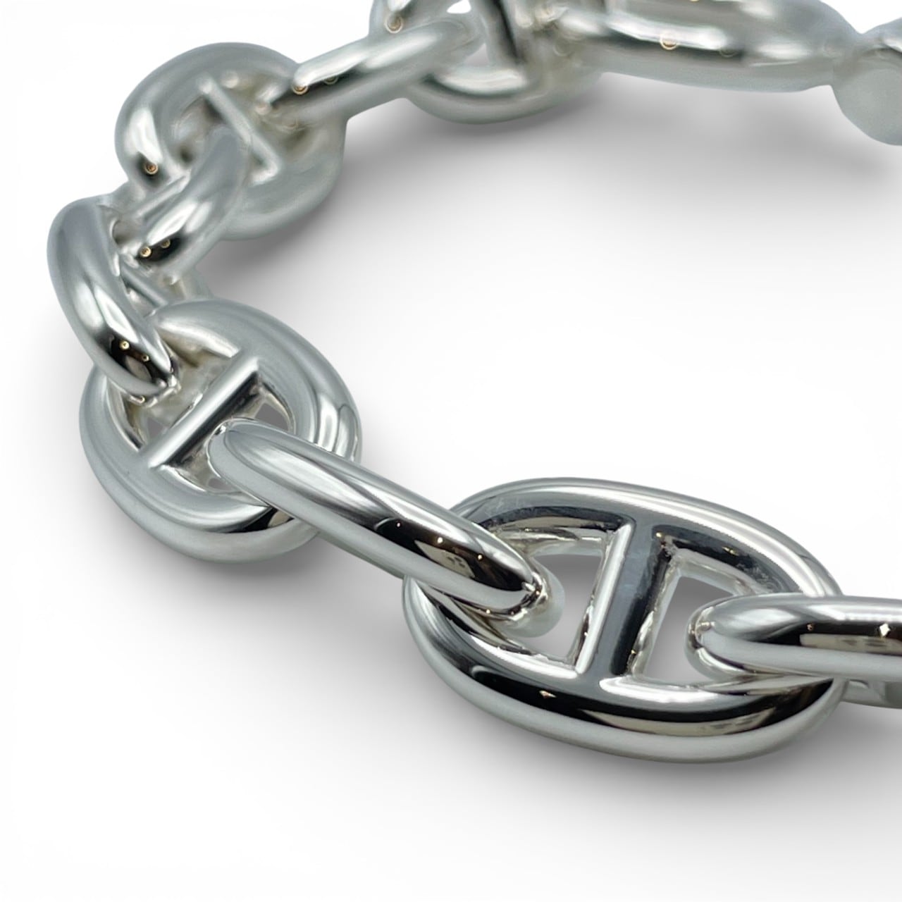 エルメス シェーヌ・ダンクル ブレスレット MM シルバー925 17コマ